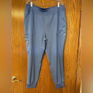 Beyond Scrubs ceil blue jogger scrub pants XL